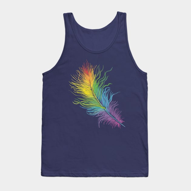 Rainbow Feather-dark Tank Top by mernstw